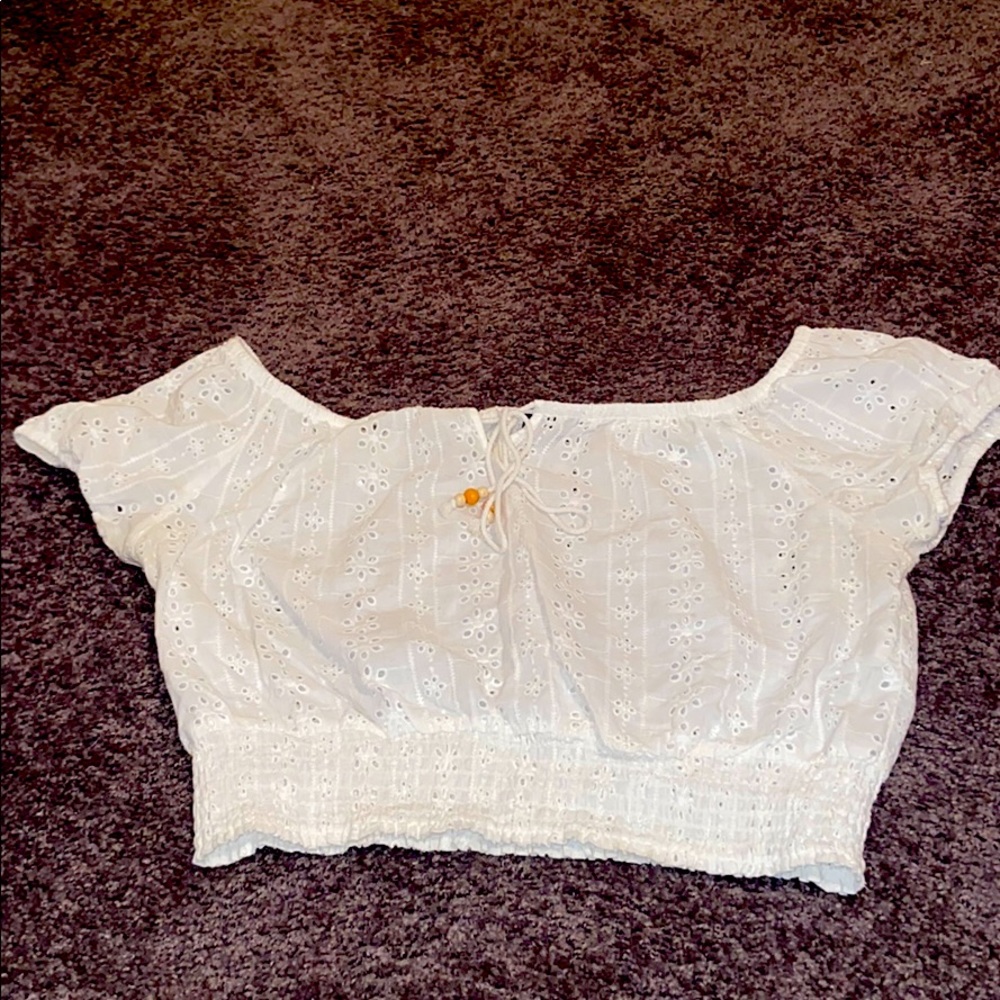 Ambiance White little crop Top❤️